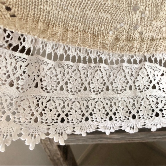 🍂Tan Sweater w/Crochet Detail - Picture 8 of 8